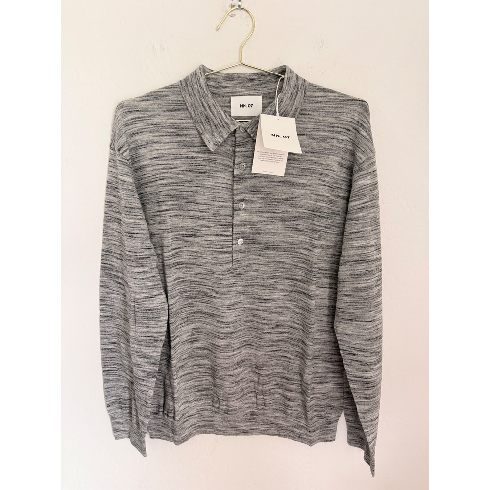 NN.07 Raymond Polo 6010 Mens Large Old Money Minimalist 100% Wool Knit Sweater